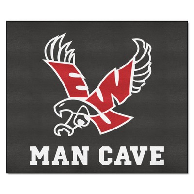Fan Mats  LLC Eastern Washington Eagles Man Cave Tailgater Rug - 5ft. x 6ft., Black Black