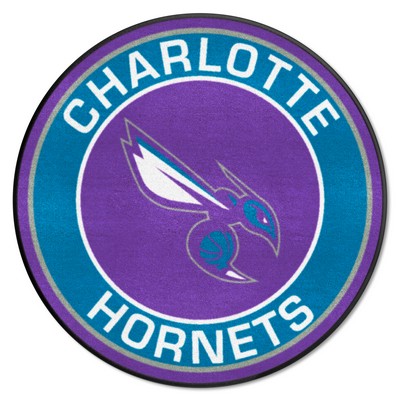 Fan Mats  LLC Charlotte Hornets Roundel Rug - 27in. Diameter Purple