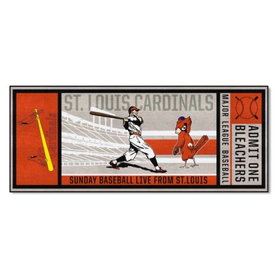Fan Mats  LLC St. Louis Cardinals Ticket Runner Retro Gray