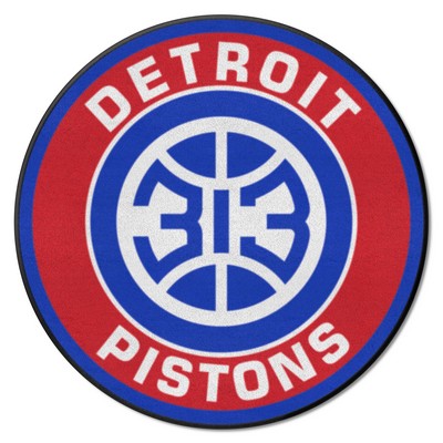 Fan Mats  LLC Detroit Pistons Pistons Roundel Rug - 27in. Diameter Red