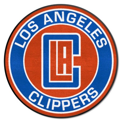 Fan Mats  LLC Los Angeles Clippers Roundel Rug - 27in. Diameter Red