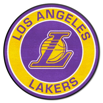 Fan Mats  LLC Los Angeles Lakers Roundel Rug - 27in. Diameter Purple