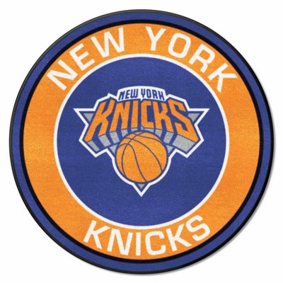 Fan Mats  LLC New York Knicks Roundel Mat Blue