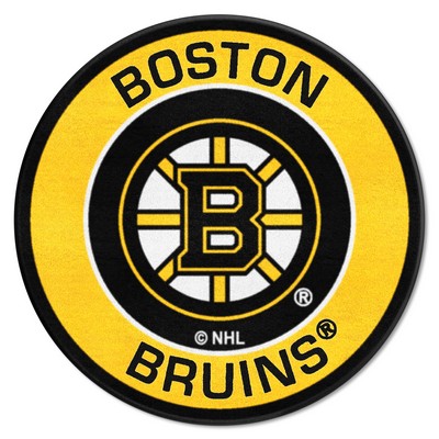 Fan Mats  LLC Boston Bruins Roundel Rug - 27in. Diameter Black