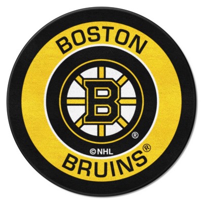 Fan Mats  LLC Boston Bruins Roundel Mat Black