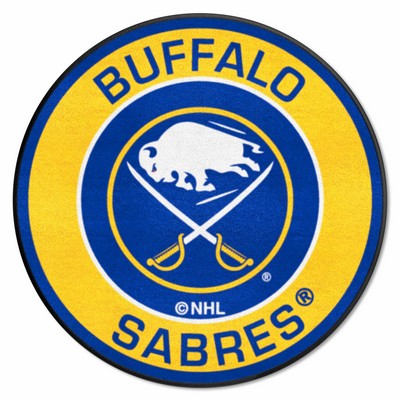 Fan Mats  LLC Buffalo Sabres Roundel Mat Navy
