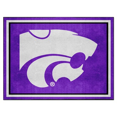 Fan Mats  LLC Kansas State Wildcats 8ft. x 10 ft. Plush Area Rug Purple
