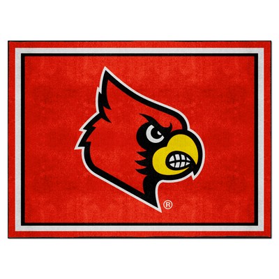 Fan Mats  LLC Louisville Cardinals 8ft. x 10 ft. Plush Area Rug Red