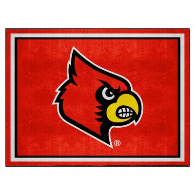 Fan Mats  LLC Louisville Cardinals 8x10 Rug Red