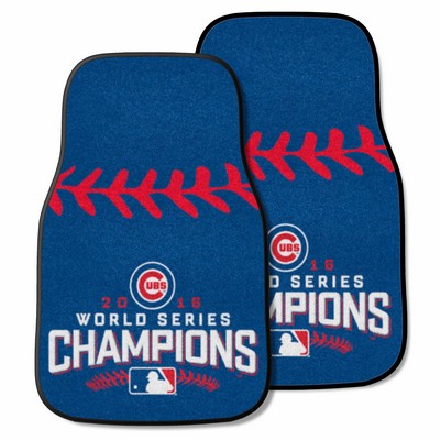 Fan Mats  LLC Chicago Cubs 2-pc Carpet Car Mat Set Blue