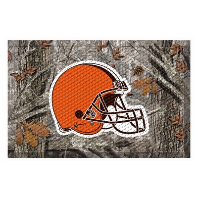 Fan Mats  LLC Cleveland Browns Rubber Scraper Door Mat Camo Camo