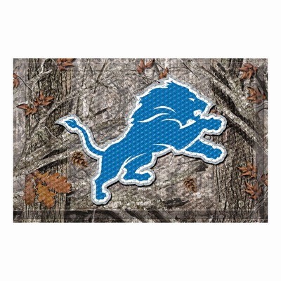 Fan Mats  LLC Detroit Lions Camo Scraper Mat Camo