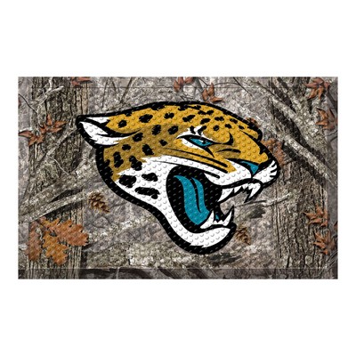 Fan Mats  LLC Jacksonville Jaguars Rubber Scraper Door Mat Camo Camo