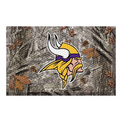 Fan Mats  LLC Minnesota Vikings Rubber Scraper Door Mat Camo Camo
