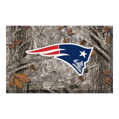 Fan Mats  LLC New England Patriots Rubber Scraper Door Mat Camo Camo