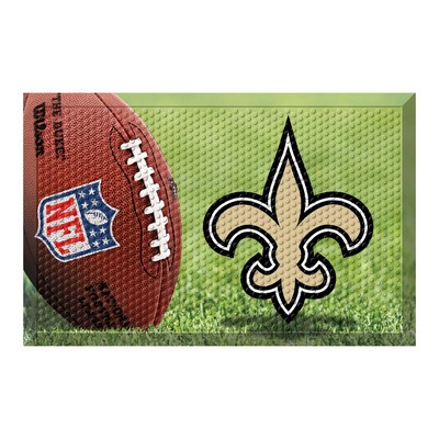 Fan Mats  LLC New Orleans Saints Rubber Scraper Door Mat Photo