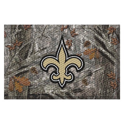 Fan Mats  LLC New Orleans Saints Rubber Scraper Door Mat Camo Camo
