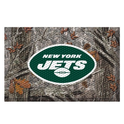 Fan Mats  LLC New York Jets Rubber Scraper Door Mat Camo Camo