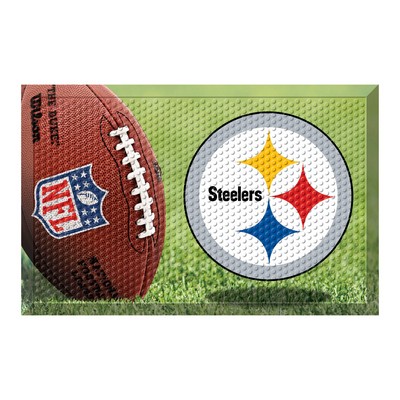 Fan Mats  LLC Pittsburgh Steelers Rubber Scraper Door Mat Photo