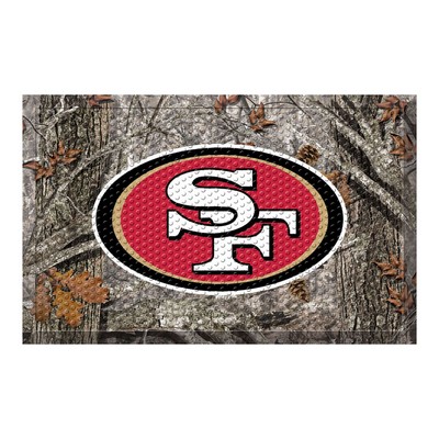 Fan Mats  LLC San Francisco 49ers Rubber Scraper Door Mat Camo Camo