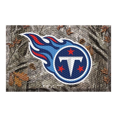 Fan Mats  LLC Tennessee Titans Rubber Scraper Door Mat Camo Camo