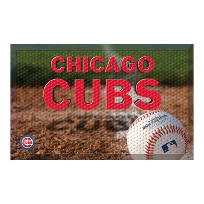 Fan Mats  LLC Chicago Cubs Rubber Scraper Door Mat Photo