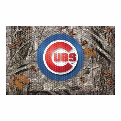 Fan Mats  LLC Chicago Cubs Camo Scraper Mat Camo
