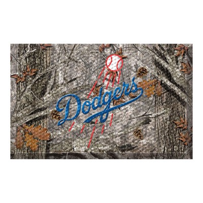 Fan Mats  LLC Los Angeles Dodgers Rubber Scraper Door Mat Camo, 