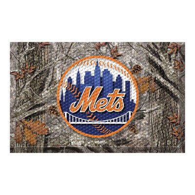 Fan Mats  LLC New York Mets Rubber Scraper Door Mat Camo Camo