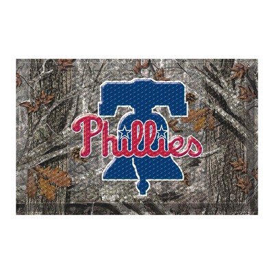 Fan Mats  LLC Philadelphia Phillies Rubber Scraper Door Mat Camo Camo