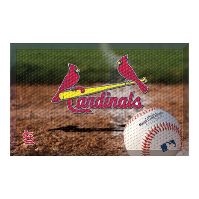 Fan Mats  LLC St. Louis Cardinals Rubber Scraper Door Mat Photo