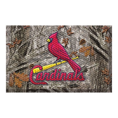 Fan Mats  LLC St. Louis Cardinals Rubber Scraper Door Mat Camo Camo