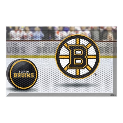 Fan Mats  LLC Boston Bruins Rubber Scraper Door Mat Photo