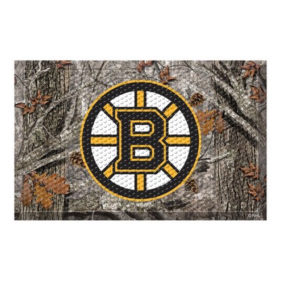 Fan Mats  LLC Boston Bruins Rubber Scraper Door Mat Camo Camo