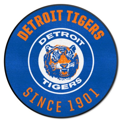 Fan Mats  LLC Detroit Tigers Roundel Rug - 27in. Diameter1964 Blue