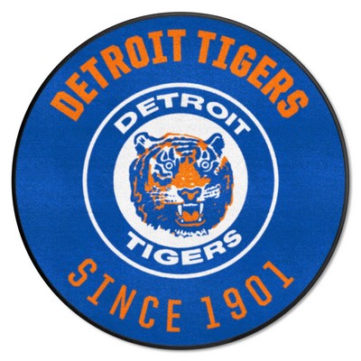 Fan Mats  LLC Detroit Tigers Roundel Mat Retro Blue