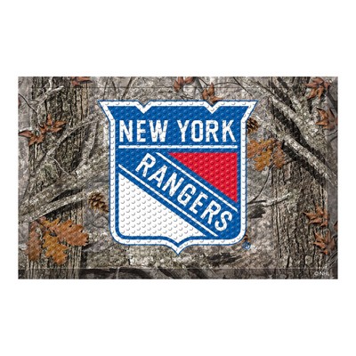 Fan Mats  LLC New York Rangers Rubber Scraper Door Mat Camo Camo