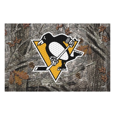 Fan Mats  LLC Pittsburgh Penguins Rubber Scraper Door Mat Camo Camo