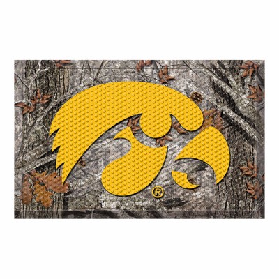 Fan Mats  LLC Iowa Hawkeyes Camo Scraper Mat Camo