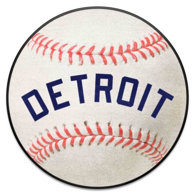 Fan Mats  LLC Detroit Tigers Baseball Mat Retro White
