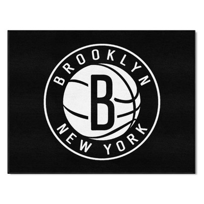Fan Mats  LLC Brooklyn Nets All-Star Rug - 34 in. x 42.5 in. Black