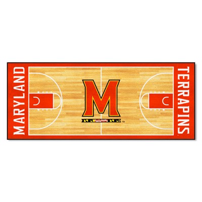 Fan Mats  LLC Maryland Terrapins Court Runner Rug - 30in. x 72in. Red