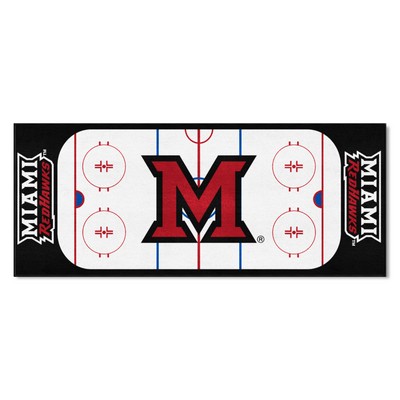 Fan Mats  LLC Miami (OH) Redhawks Rink Runner - 30in. x 72in. Black