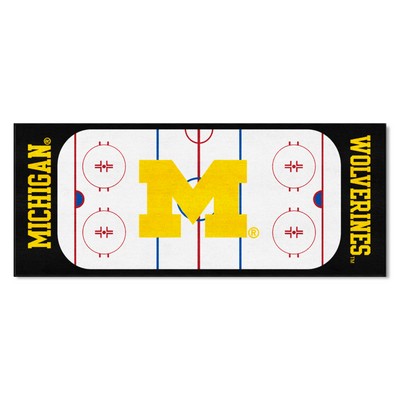 Fan Mats  LLC Michigan Wolverines Rink Runner - 30in. x 72in. Blue