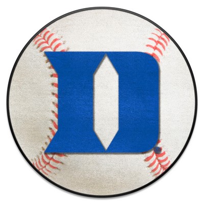 Fan Mats  LLC Duke Blue Devils Baseball Rug - 27in. Diameter, D Logo White