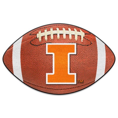 Fan Mats  LLC Illinois Illini Football Mat Brown