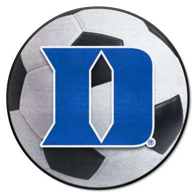 Fan Mats  LLC Duke Blue Devils Soccer Ball Rug - 27in. Diameter, D Logo White