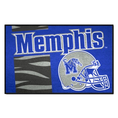 Fan Mats  LLC Memphis Tigers Starter Mat Accent Rug - 19in. x 30in., Uniform Design Blue