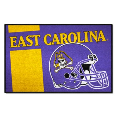 Fan Mats  LLC East Carolina Pirates Starter Mat Accent Rug - 19in. x 30in., Uniform Design Purple