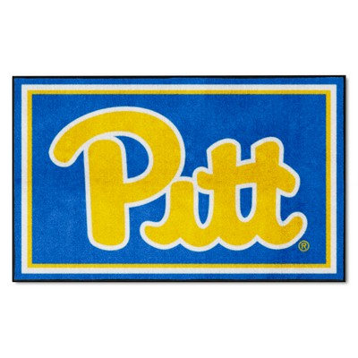 Fan Mats  LLC Pitt Panthers 4ft. x 6ft. Plush Area Rug Navy